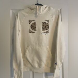 Leopard print champion hoodie size medium